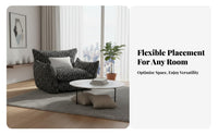 Modern Minimalist Design Puffy Single-Seater Sofa Soft Upholstery Oversized Upholstered Armchair Deep Seat Design Living Room Furniture Luxurious Comfort for Apartment Dwellers, Interior Designers, Guesthouse, Boutique, Lounge Area, Reading Nook