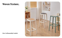 Minimalist Design Stackable Counter Stool with Backrest Easy Maintenance Bar Chair Sturdy Frame Household Furniture single-Piece Molding for Homeowners, Restaurant Owners, Adults, Coffee Shop, Bistro, Kitchen, Reception Area