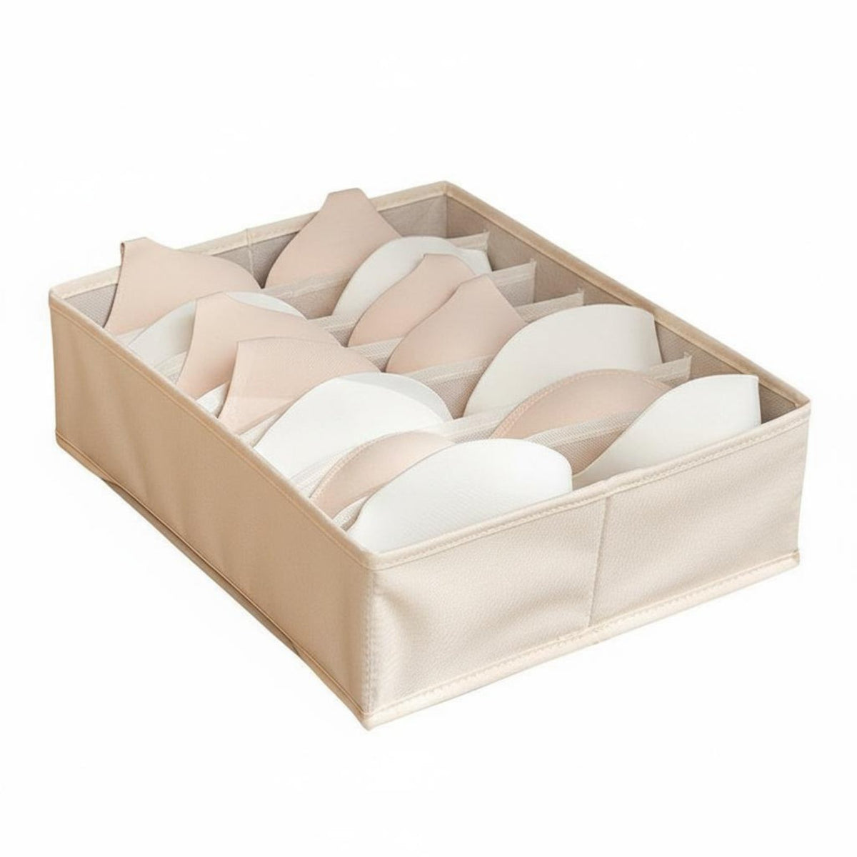3 Pieces Multi-Compartment Compartmented material Box Set Space-Saving foldable material container Set Foldable Clothing Organizer Visible compartment for Adults, Parents, Students, Closet, Wardrobe, Bedroom