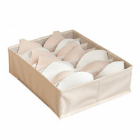 3 Pieces Multi-Compartment Compartmented material Box Set Space-Saving foldable material container Set Foldable Clothing Organizer Visible compartment for Adults, Parents, Students, Closet, Wardrobe, Bedroom