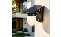 Frosted Light Spreader Wireless Control Solar Wall Light Solar Wall Light for Garden, Courtyard, Doorway