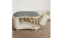 Cat House Stool Four-Season Enclosed Pet Hideaway Multifunctional Stackable Pet Condo for Entryway