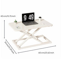 Single-Hand Adjustment Sit to Stand Desk Converter Space-Saving Height Adjustable Desktop Converter Minimal Assembly Height Adjustable Desktop Riser Waterproof Surface for Gamers, Students, Professionals