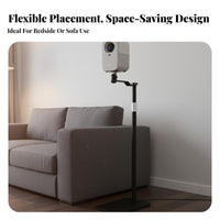 Universal Compatibility Display Device Floor Stand Space-Saving Design Display Device Tray Stand Heavy-Duty Carbon Steel Sturdy Construction for Renters, Bedroom, Small Areas, Living Room