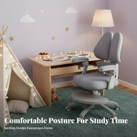 Support Ergonomic Kids Chair Multifunctional Kids Ergonomic Chair Easy Assembly Flip-up Armrests for Students, Boys, Girls, School, Bedroom, Home