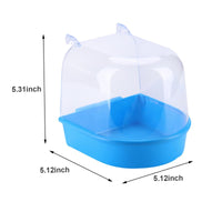 Easy to Clean Parrot Bathing Tub Clip on Design Parrot Bathing Container Transparent Bird Bathing Tub