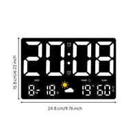 Multi-Function Temperature Humidity Timepiece Weather Forecast Large Display Wall Timepiece for Living Room, Office, Bedroom
