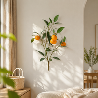 6 Pcs Artificial Orange Flowers Garland Banner, Backdrop for Home Decor Living Room, Bridal Shower Decorations Wedding Decor House