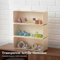 Surprise Box Display Case Debris-Resistant Acrylic Display Case Interchangeable Figurine Container Debris Resistant Protection