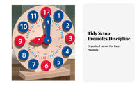 Movable Hands Fine Motor Skills Educational Toy Number Shape Clock for Kids