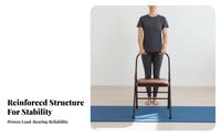 Foldable Design Iyengar Mind-Body Practice Chair Heavy Duty Backless Mind-Body Practice Chair Stable and Long-Lasting Backless Exercise Stool Portable for Yogis, Beginners, Home Use, Gym
