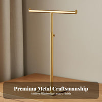 Crossbar Display Stand Stainless Steel Metal Display Stand Display Stand Stable Base Metal Purse Holder for Boutique Owners, Market Vendors