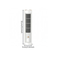 Bladeless Column Fan Slim Bladeless Fan Compact Portable for Office Workers, Desk, Dorm Room