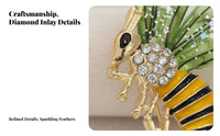 Pastoral Design Bee Brooch Glitter Accents Rhinestone Bee Brooch Elegant Design for Women, Girls, Accessorizing Outfits, Daily Wear