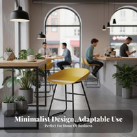 Nordic Lowlow-profile Metal Frame Stool Light Luxury Counter Chair Modern Design Seating Furniture Sturdy Construction for homeowners, Restaurant Owners, Interior Designers, Bar, Cafe, Coffee Shop, Kitchen Island