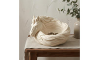 Detailed Mane Horse Catchall Bowl Sculpted Horse Head Tray Uncovered Basin Jewelry Dish Decorative