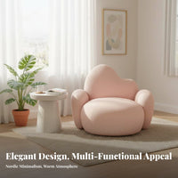 Cute Aesthetic rosy puffy Settee scuffResistant Loveseat space-saving Size Small Couch Soft Texture for Cat Owners, Apartment Dwellers, Young Adults, Living Room, Bedroom, Clothing Bimmediatelyique, Reception Area