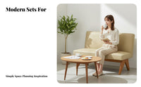 3 Pieces Circular Table with 2 Shell Chairs Minimalist Design Cafe Set Armchair Comfort Space-Saving for Two People, Adults