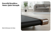 Space Saving Foldable Treadmill Quiet Operation Compact Home Treadmill Shock Absorption Foldable Walking Pad LED Display for Apartment, Office, Under Desk