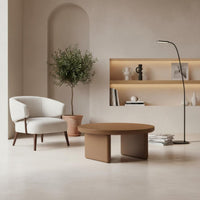 2 Pieces Round Nesting Coffee Tables Thick Surface Modern White Side Tables Living Room Furniture for Home