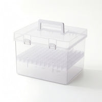 Marker Holder Secure Storage Case with Latch Sturdy Clear Container with Lid for Artists, Students, Art Studio, Classroom, Desk