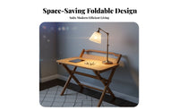 Folding Design Foldable Computer Desk Space-Saving foldable X-Frame Desk Installationincluded Writing Table No Assembly Required for Remote Workers, Apartment Dwellers, Homeowners, Small Spaces, Bedroom, Study Room, Home Office