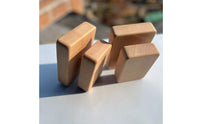Beech Wood Exercise Blocks Sanded Finish Wooden Fitness Blocks Thick Workout Gear for Push-Ups