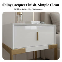 Single-Drawer Cabinet with Open Shelf Modern Design Nightstand Minimalist design Bedside Table for Homeowners, Apartment Dwellers, Guest Room