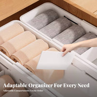 6 Pieces Adjustable modular divider personalizedizable Layout Drawer Organizer