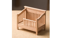 Wooden Dollhouse Bed Cute Dollhouse Bed with Headboard Sturdy Cot for Diorama