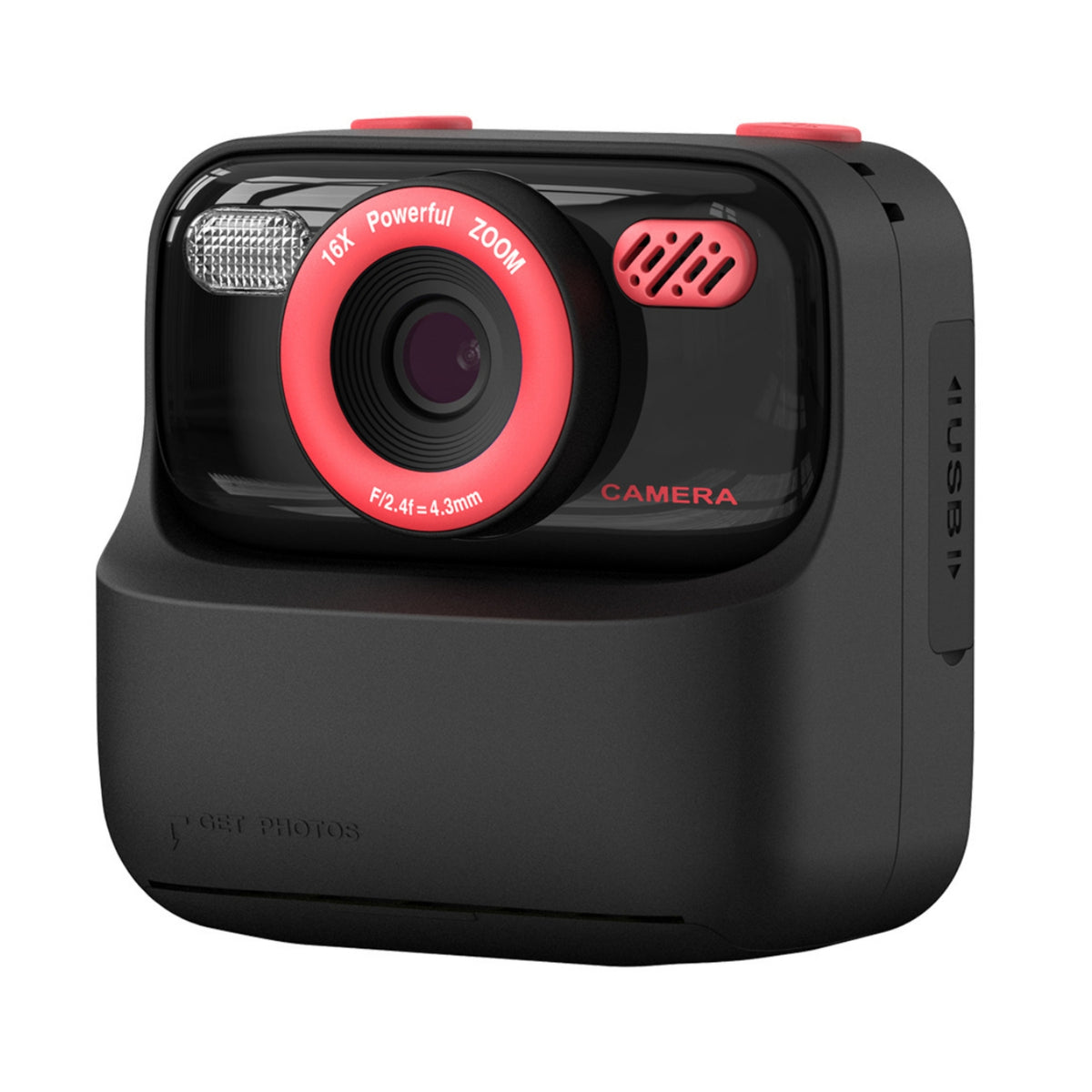 Thermal Printing Kids Instant Camera Compact Kids Digital Camera Mini Safe for Creative Play, Travel