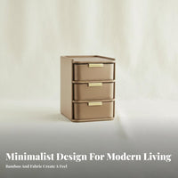 Multimulti-tier textile Makeup Chest Drawer Japanese-inspired aesthetic Countertop Makeup Case for Bathroom