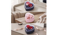Heart-Shaped Jewelry Box Box Decorative Jewelry Box with Clear Lid Glossy for Proposals, Anniversaries, Dressing Table