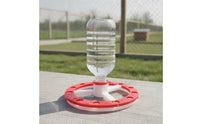 Low-Spill Chick Waterer with Circular Circle Plastic Chick Waterer Drip Free Feeder Dry for Chicks, Small Poultry