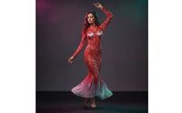 Mermaid Maxi Dress Fitted Bodycon Maxi Dress Printed for Cosplay, Photo Shoots