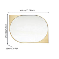 Asymmetrical Mirror Decorative Mirror with Gold Frame Modern for Living Room