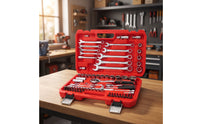 Mechanics Tool Set 82-Piece Socket and Ratchet Set Alloy Tool Steel Tool Kit with Carrying Case for Home Mechanics, Auto Repair, Car Maintenance