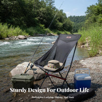 Lightweight Collapsible Moon Chair Foldable Design Collapsible Camp Chair Easy Setup Portable Seat Includes Storage Bag for Art Students, Picnickers, Fishing, Camping, Picnics, Backyard