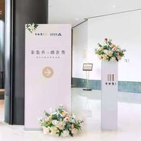 New Wedding Decoration Silk Flower Ball and Pillar Set for Dessert Table and Window Display