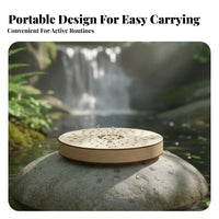Wooden Stream Sound Drum Solid Wood Gentle Downpour Maker Lightweight Handheld Meditation Drum for Music Therapists, Spa, Home, Outdoor Gatherings