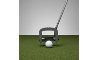 3 Pieces Open-frameFrame Metal Putting Gate Set Flat Putting Practice Gate Set Pointed Stakes Sports Gear Black