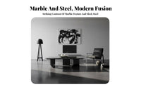 2 Pieces Minimalist design Matching Coffee Table and TV Console Luxury Design Media Cabinet and Table Combination Sta single Top Living Room Tables with Storage Drawers for Families, Homeowners, Newlyweds, Villa, Lounge Area, Bedroom