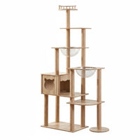 Feline Climber with Space Capsule Bed Modern Space Design Capsule Feline Climber Stable Base