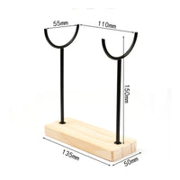 Jewelry Display Stand Compact Jewelry Stand with Wood Base Freestanding
