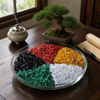 Natural Five-Color Crystal Gravel Treasure Basin Ornament for Home Decor and Demagnetization
