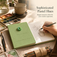 Mini Macaron Sketchbook with 3D Embellishments