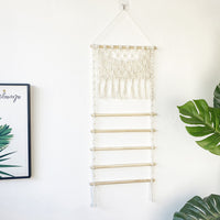 Wall-Mounted Hanging Organizer with Net for Hair Clips and Children's Items, 6 Layers, Cotton, Modern Simple Style