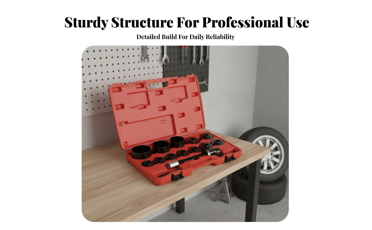 Metal Parts Bearing Removal Tool Kit Self-Centering Vehicle Repair Equipment Pressing Sleeves Wheel Bearing Removal Kit Adapter Rings