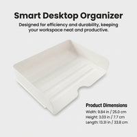 Desk Storage Organizer for Office, Transparent Desktop File Holder for A4 Documents, Lightweight Stackable Workspace Organiser