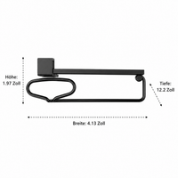 Wine Glass Holder, Hanging Glass Holder, Glass Holder Under Cabinet, 31cm, Matte, Drill-Free, Modern, Space-Saving